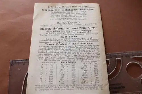 altes Heftchen - A. Hartleben´s Chemisch-technische Bibliothek 1909 
