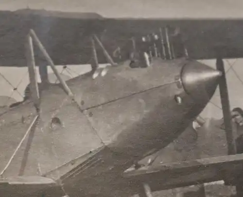 tolles altes Foto - Flugzeug Doppeldecker Avro 594 ???? 