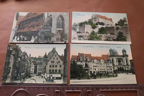 vier tolle  alte Karten - Ansichten von Nürnberg - 1910-20 ??