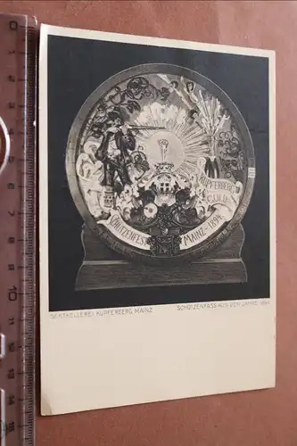  alte Karte - Sektkellerei Kupferberg Mainz- Schützenfass aus dem Jahr 1894