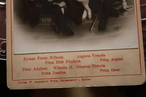 tolles altes Kabinettfoto - die kaiserliche Familie - Wilhelm II 