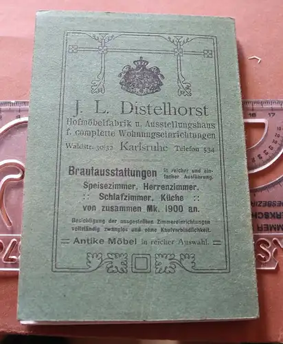 tolles altes Buch - Führer durch den Stadtgarten zu Karlsruhe 1916 - Ries