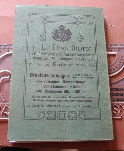 tolles altes Buch - Führer durch den Stadtgarten zu Karlsruhe 1916 - Ries 