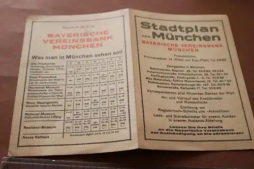 toller alter kleiner Stadtplan von München - 30-40er Jahre ??