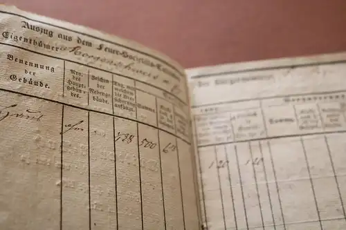 altes Heftchen - Rheinische Provinzial Feuer Societät Quittungsbuch von 1838 