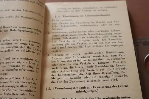 tolles altes Buch - kleine Polizei-Bücherei - Band 16 - Lebensmittelpolizei 1942