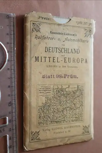 tolle alte Special-Radfahrerkarte  Nr. 98  Prüm mit OVP 1910-1930 ??