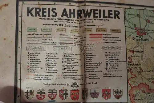 tolle alte Karte - Kreis Ahrweiler - 30-40er Jahre ?