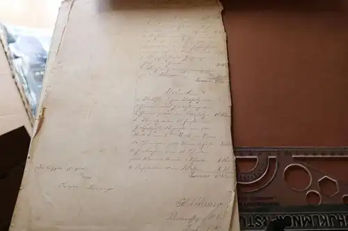 altes militärisches Dokument ?? Metz 1886 - St. Ladre Hospital ? Hauptmann Runge