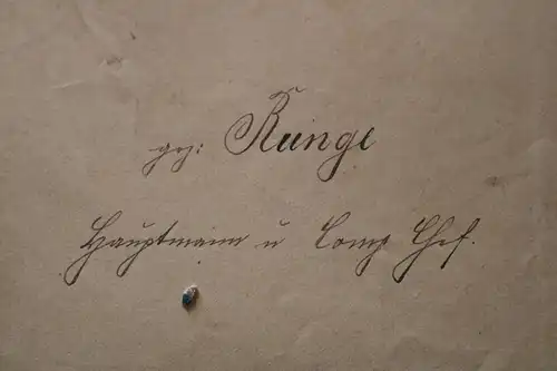 altes militärisches Dokument ?? Metz 1886 - St. Ladre Hospital ? Hauptmann Runge