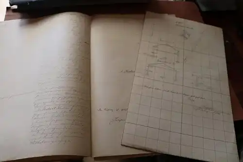 altes militärisches Dokument ?? Metz 1886 - St. Ladre Hospital ? Hauptmann Runge