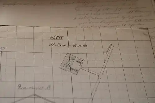 altes militärisches Dokument ?? Metz 1886 - St. Ladre Hospital ? Hauptmann Runge