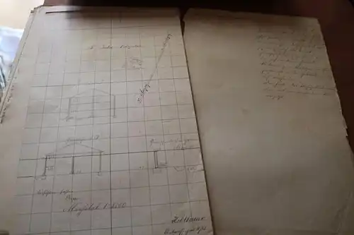 altes militärisches Dokument ?? Metz 1886 - St. Ladre Hospital ? Hauptmann Runge