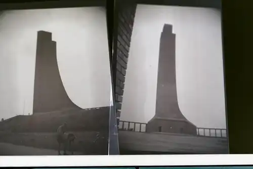 drei alte Negative - Ehrendenkmal Laboe - 30-40er Jahre 