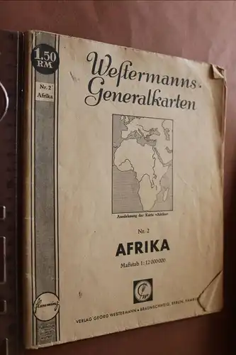 alte Westermanns Generalkarten - Nr. 2 Afrika - 1941