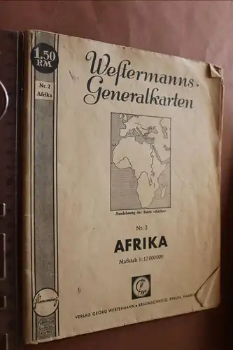 alte Westermanns Generalkarten - Nr. 2 Afrika - 1941   