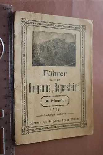 tolles altes Heft Führer durch die Burgruine Regenstein 1919