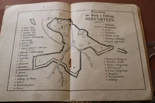 tolles altes Heft Führer durch die Burgruine Regenstein 1919