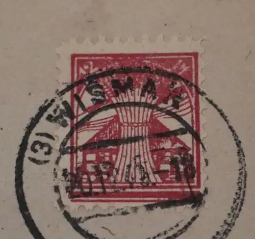 alter Briefumschlag mit Briefmarke - 1945 Wismar 12 Pf Mecklenburg Vorpommern