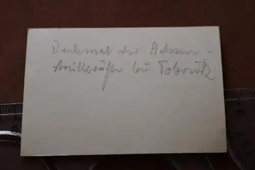 tolles altes Foto VW Kübel  Krad DAK  Afrika - Denkmal Tobruk 