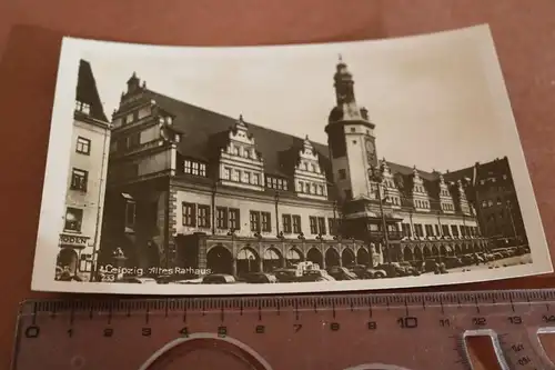 tolle alte Karte - Leipzig Altes Rathaus  50-60er Jahre ????