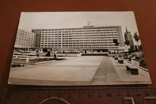 tolle alte Karte -  Rostock - Interhotel  Warnow  60-70er Jahre ?