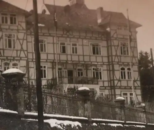 tolles altes Foto  großes Gebäude Fachwerk - Harz ??