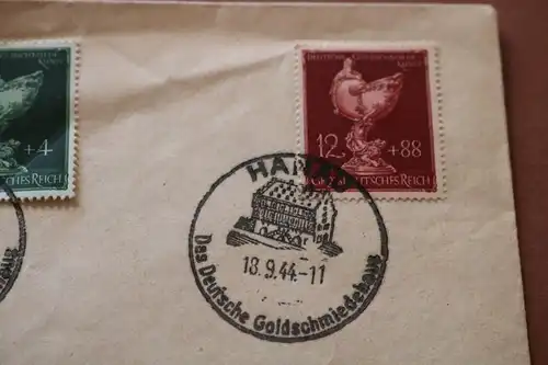 alter Briefumschlag Sondermarken - Sonderstempel Hanau 1944 - Michel 902,903