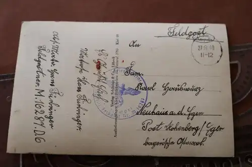 tolle alte Karte -  Kreuzer Nürnberg  1940 