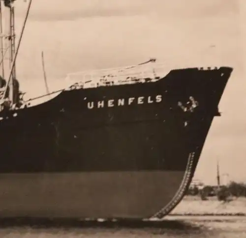 tolles altes Foto Motorfrachtschiff Uhenfels 50-60er Jahre ?