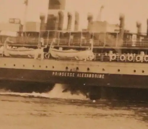 tolles altes Foto Eisenbahnfähre Prinsesse Alexandrine Dänemark