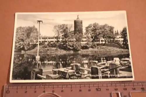 tolle alte Karte - Oppeln - Schloßteich mit Regierungsgebäude 1937
