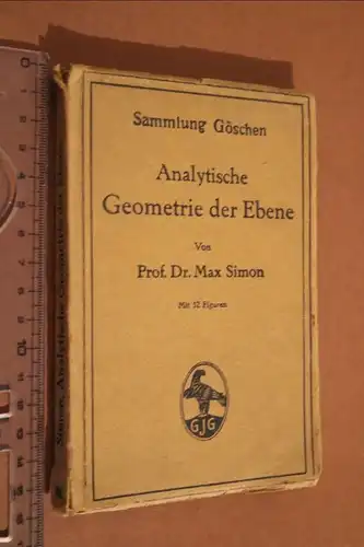 altes Buch - Analytische Geometrie der Ebene - Sammlung Göschen  1919