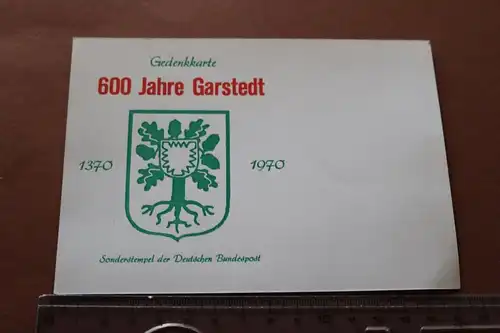 tolle alte Gedenkkarte - 600 Jahre Garstedt - 1970