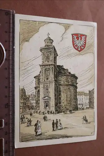tolle alte Karte - Paulskirche Frankfurt am Main - Sonderstempel  1948