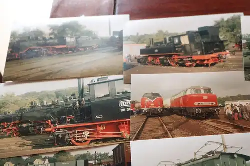 13 tolle Farbfotos - Dampfloks, Waggons usw . 1987 Museum ?