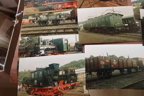 13 tolle Farbfotos - Dampfloks, Waggons usw . 1987 Museum ?