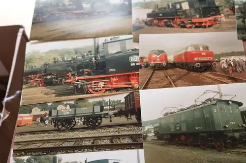 13 tolle Farbfotos - Dampfloks, Waggons usw . 1987 Museum ?