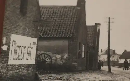 altes Foto  Strasse durch Ort - Schriftzug Hauptstr. Camb.... Frankreich
