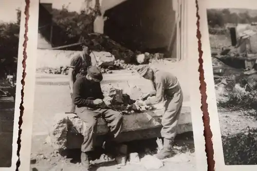 drei Fotos von einem Soldaten - Feldmütze - Ort ???