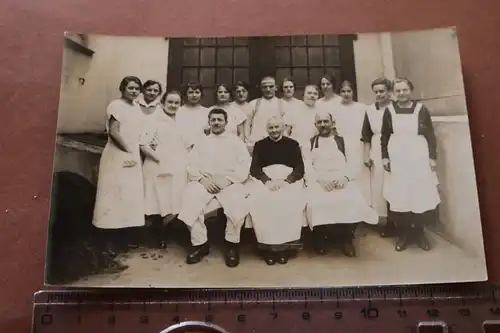 tolles altes Gruppenfoto - Mitarbeiter des Atlantik Hotel Hamburg ?? 1925