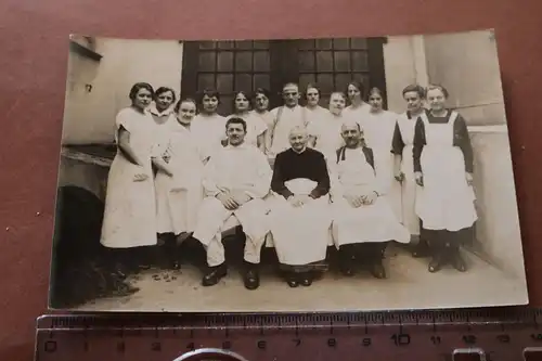 tolles altes Gruppenfoto - Mitarbeiter des Atlantik Hotel Hamburg ?? 1925 