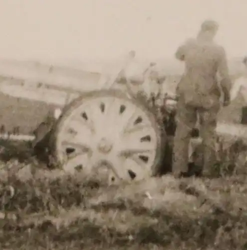 altes Foto deutsche Geschützstellung