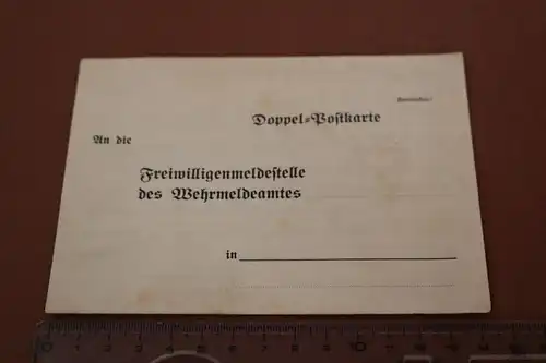 zwei alte Mitteilungen und alte Freiwilligenmeldekarte für die Wehrmacht 1940