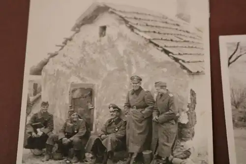 zwei tolle alte Fotos - Gruppe Soldaten in U ??????