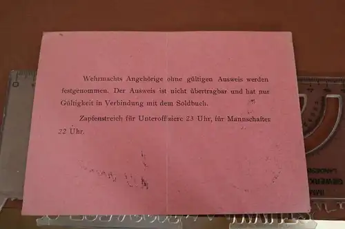 seltener alter Dauerausweis zum Betreten der Stadt Athen Griechenland 