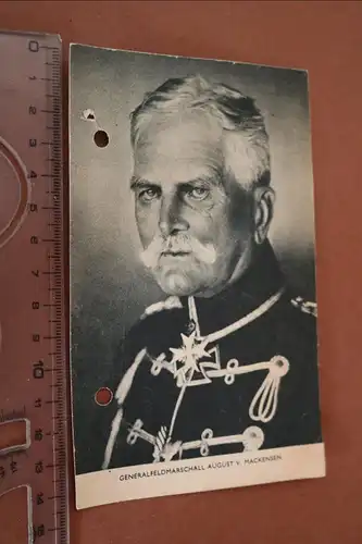 alte Karte - Portrait Generalfeldmarschall August v. Mackensen