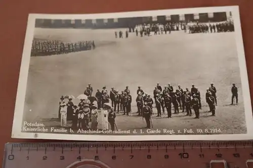 tolle alte Karte - Potsdam Kaiserliche Familie Gottesdienst 1. Garde-Regt. 1914