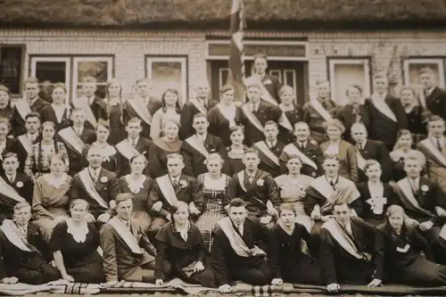 tolles altes Gruppenfoto Verein - Gastwirtschaft Carsten Albertsen  Schleswig ?