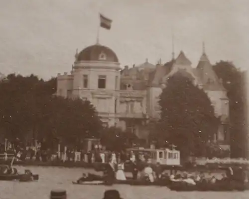 tolles altes Foto - Personen in Ruderbooten - Hamburg - 1900-1920 ???